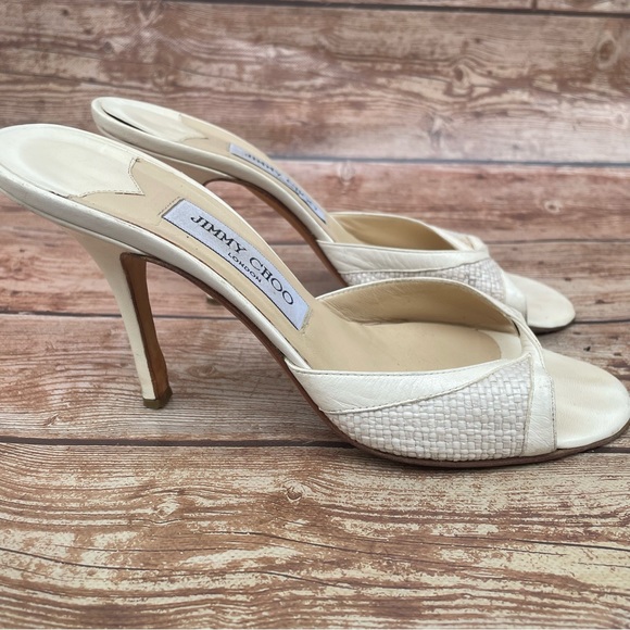 Jimmy Choo Shoes - Jimmy Choo woman white stiletto heels sandals size 37